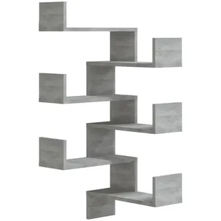 Wand-Eckregale 2 Stk. Grau Sonoma 40x40x50 cm Holzwerkstoff - Grau