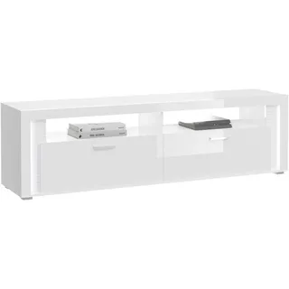 MID.YOU Lowboard Skylight ca. 201x58 cm - Weiß Hochglanz