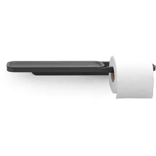 Brabantia Brabantia, Toilettenpapierhalter, Toilettenpapierhalter Mindset mit Ablage Anthrazit