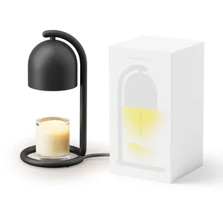 SwitchBot Smart Kerzenwärmer Lampe mit Geschenkbox, Matter-kompatibel für Apple Home & Alexa, Duftlampe Elektrisch mit Timer und Dimmer, Candle Warmer Lamp für Einzugsgeschenke, Schwarz