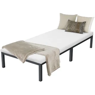 Ml-Design Metallbett mit Matratze 200/90 cm , Metall , H3 + H4 , Höhe ca. 10 cm , Rechteckig , 90x200 cm , Schlafzimmer, Betten, Metallbetten