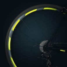 reflecto Reflektoren-Aufkleber für Fahrradfelgen - 24 Streifen im Set - optimal für 27,5 bis 29 Zoll Felgen - Neon-Farbe Gelb oder Orange - Felgensticker tagleuchtend