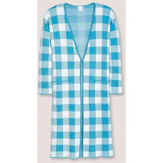 Madeleine Langmantel »Mantel Verschlussloser Strickmantel in Karo-Jacquard«, weiß