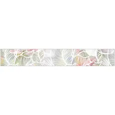 MySpotti Fensterfolie »Look Leaves white«, halbtransparent, glattstatisch haftend, 200 x 30 cm, statisch haftend, weiß