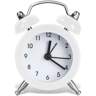 Vicloon Wecker im Vintage-Stil, Mini-Retro-Stil, Alarm, batteriebetrieben, Retro, analog, leise, Wecker für Schlafzimmer, Wohnzimmer