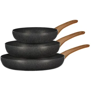 Tefal Natural Force 20/24/28 Pfannenset - Black - One Size