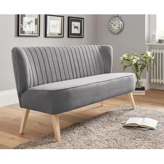 Home Affaire Couch Mikrofaser 2-Sitzer Grau