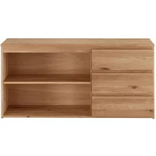 Linea Natura Sideboard , Eichefarben , Holz , Asteiche , massiv , 1 Fächer , 3 Schublade(n) Schubladen , 140x65x39 cm , erweiterbar, Typenauswahl, Beimöbel erhältlich, stehend , Büromöbel, Büromöbel-Sets & Büromöbel-Serien, Büromöbelserien