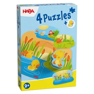4 erste Puzzles - Tierkinder