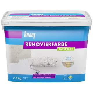 Knauf EASYFRESH Renovierfarbe Schnee-Weiß, 7,5 kg