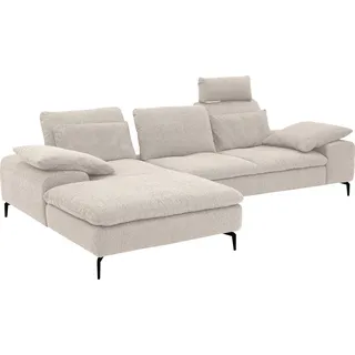 W.Schillig Ecksofa »valentinoo«, (Set), inklusive Hocker, mit Sitztiefenverstellung, Breite 299 cm beige