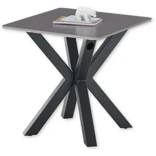 Stolkom Couchtisch Grau (grau, schwarz, schwarz, grau), H:55cm, Tische, Eckige Couchtische Couchtisch, Grau Keramik, wahlweise in 2 Farbausführungen
