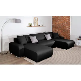 Collection AB Wohnlandschaft Polyester U-Form 3-Sitzer Grau