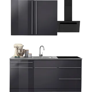WIHO KÜCHEN Küchenzeile Chicago 180 cm grau