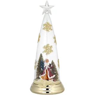 Baum Kegel Weihnachten Geschenk Silber PVD Gold Glas Geblasen Weihnachtsmann