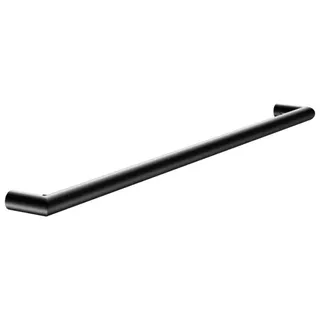 KEUCO REVA Badetuchhalter, Tiefe 800mm, integrierte Haken, 12801370800, Farbe: Schwarz Matt