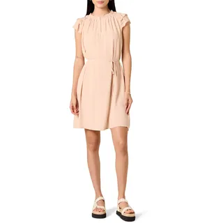 Amazon Essentials Damen Leichtes Georgette-Etuikleid Mit Lockerer Passform Mit Geteiltem Ausschnitt Und Flatterärmeln, Zartrosa, M