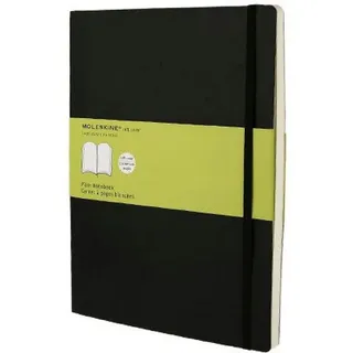 Moleskine Notizbuch Classic Collection flexibler Einband ca. DIN A4 blanko, schwarz Softcover 192 Seiten, 1 St.