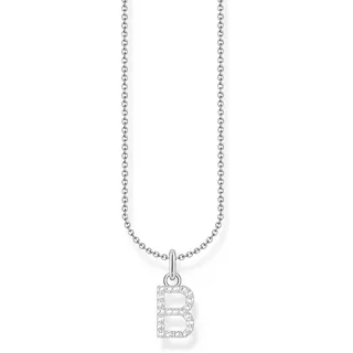 Thomas Sabo Kette mit Anhänger Buchstabe B Silber 925