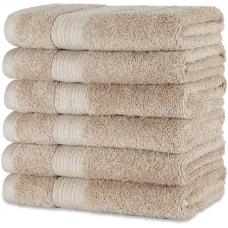 Amazon Basics Handtuchset 6-tlg. taupe