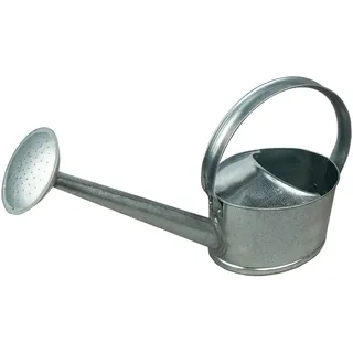 HRB Zinkgießkanne 5 L Silber, Gießkanne feuerverzinkt, langlebige Metallgießkanne für den Innen- und Außenbereich Giesskanne mit Gießbrause Bewässerungssystem