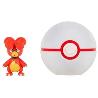 Jazwares Pokémon Clip'n'Go Poké Balls Magby & Premierball,