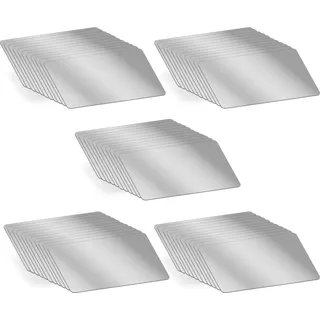 MAGATI Handspiegel - doppelseitiges, ultraflaches, kompakter Spiegel aus Kunststoff für Geldbörse und Tasche, Kleiner Kosmetikspiegel, Schminkspiegel 8x4.5cm, 50 Stück