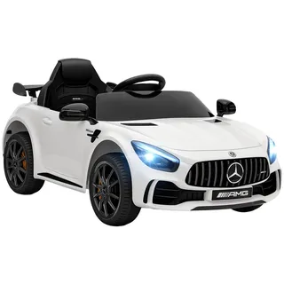 Aiyaplay Elektro-Kinderauto, Mercedes, 3-5 km/h, Fernbedienung, Licht & Musik, Weiß , Metall, Kunststoff , 67x46x108 cm , Freizeit & Co, Gartenspielzeug, Kinder-Elektrofahrzeuge