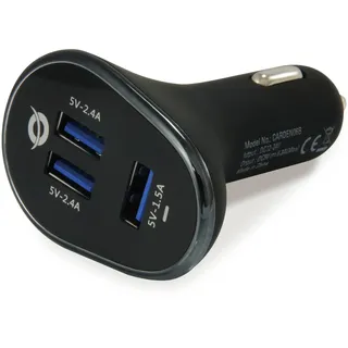Conceptronic CARDEN KFZ-Ladegerät 31,5 Watt 3-Port Schwarz