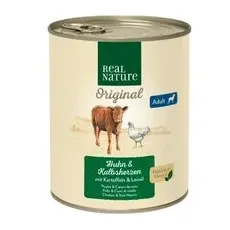 REAL NATURE Adult Kalbsherzen & Huhn 6x800 g