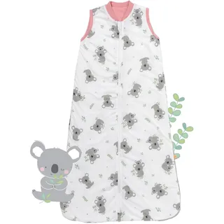 schlummersack Baby Schlafsack Neugeboren Sommer 1.0 Tog 56 cm dünn Koala | Baby Sommerschlafsack dünn |Sommer Schlafsack Baby 1 Tog | Newborn Schlafsack Baby Frühling Sommer Reißverschluss