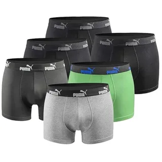 Puma Herren Boxershorts 6er Pack green grey - L