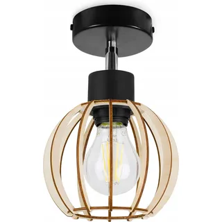 Moderner LED Holz Kugel Spot – Wandleuchte & Deckenstrahler im Designstil