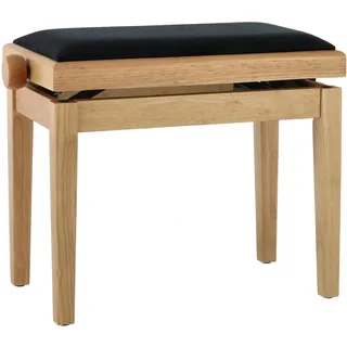 Gewa Pianobank Deluxe, Massivholz, höhenverstellbar, Eiche matt