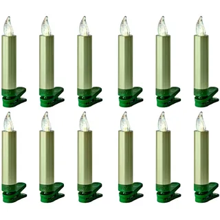 Krinner Baumkerzen LED 12er Basis-Set 9 m Warmweiß