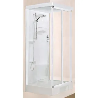 Novellini Neu Holiday S2F Dach 100x80cm Kabine Mechanisch Durchsichtig Weiß