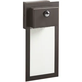 Beliani Außenwandleuchte Elliot mit Bewegungsmelder Modern Rechteckig Beleuchtung für Außen Draußen Terrasse Balkon - Schwarz