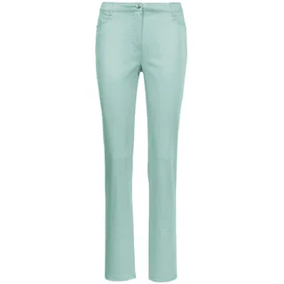 Stoffhose GOLDNER "Baumwollhose mit Dehnbund", Damen, Gr. 44, N-Gr, grün (mintgrün), Obermaterial: 98% Baumwolle CO. 2% Elasthan EL., normal, Hosen Stoffhose, Ohne