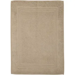 ROSS Duschmatte »Unifond« Höhe 1 mm fußbodenheizungsgeeignet   strapazierfähig Uni mit Bordüre, Badezimmerteppich, waschbar, braun