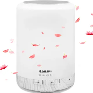 Aroma Diffuser, 300ML Leiser Ultraschall Luftbefeuchter DuftöL Diffuser, Wasserlose Abschaltautomatik, mit 7 Farben LED, BPA-Free Aromatherapie Düfte Humidifier für Raum,Büro,Yoga,Spa,usw