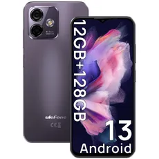 Ulefone Note 16 Pro Android 13 Smartphone Ohne Vertrag, 12GB+128GB/SD-256GB, 6.52" HD+5G WiFi, 50MP+8MP Kamera 4400mAh, Dual SIM 4G Handy Ohne Vertrag, Face ID/GPS/OTG/2 Jahre Garantie-Violett