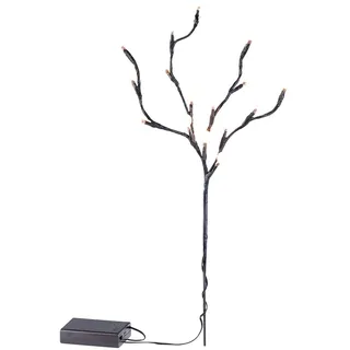 Lunartec LED Zweig: LED-Lichterzweig mit 16 leuchtenden Kugeln, 44 cm, batteriebetrieben (Lichterzweige mit Batterie, Leuchtzweige, Weihnachtsbeleuchtung)