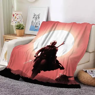 Mandalorian Yoda Flannel Fleece Blanket Grogu Kuiil Karga Decke Sommer Sofa Quilt - Mandalorian 05 - 130x150cm