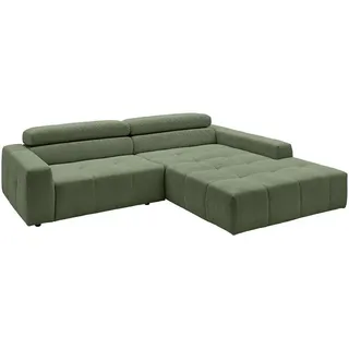 KAWOLA Eckcouch Cord 4-Sitzer Grün