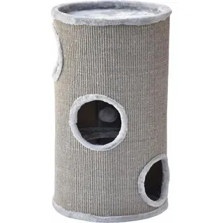 nanook shop Kratztonne Condo mit Spielball - rundum Sisalgeflecht M 70 cm grau - Schwarz