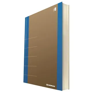 DONAU LIFE 1370001FSC-10 Notizbuch/ Notizblock kariert mit Organiser 80 Seiten, Softcover, Blau|Für Büro, Schule und Zuhause| als Tagebuch, Bullet Journal, Schreibheft| Stilvolles design| die FSC®