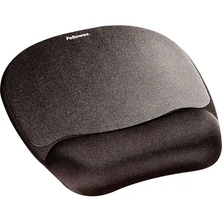 Fellowes Mauspad mit Handgelenkauflage - Mauspad mit Gelkissen - ergonomisches Mauspad - Gaming Mousepad - Handballenauflage - Farbe: schwarz