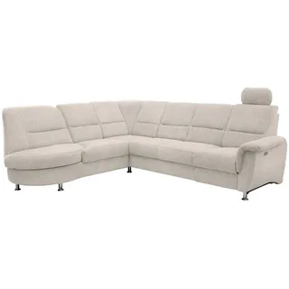 Livetastic Ecksofa , Beige , Textil , Uni , Ottomane links, L-Form , 275x236 cm , Made in Eu , Relaxfunktion, seitenverkehrt erhältlich, Rücken echt, USB-Anschluss, Herz-Waage-Funktion, USB-C-Anschluss , Wohnzimmer, Sofas & Couches, Wohnlandschaften, Ecksofas
