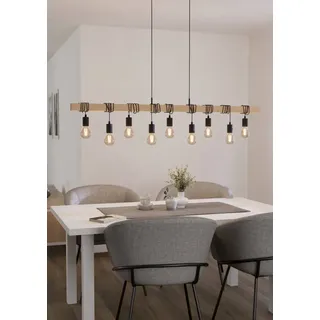 EGLO TOWNSHEND 1-flg. Ø 10 cm Holz und Stahl braun, schwarz