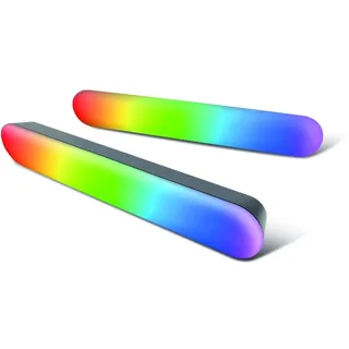 Konix Gaming LED-Leuchtstäbe Flame - RGBIC-Beleuchtung - Musiksynchronisation - Tuya Smart Home - Höhe 30 cm - Kompatibel mit Alexa und Google Home